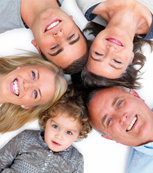 photo of smiling mother and daughter